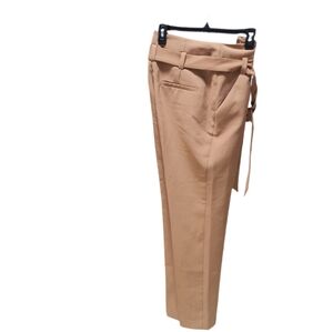 Cooper & Ella Dress Pants High Rise Slim Leg Ankle Length Tie Waist Stretch 8